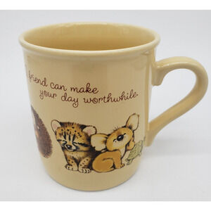 VTG '83 Hallmark MUG MATES Friendship Coffee Mug w/ Baby Koala Turtle Bear Fox +